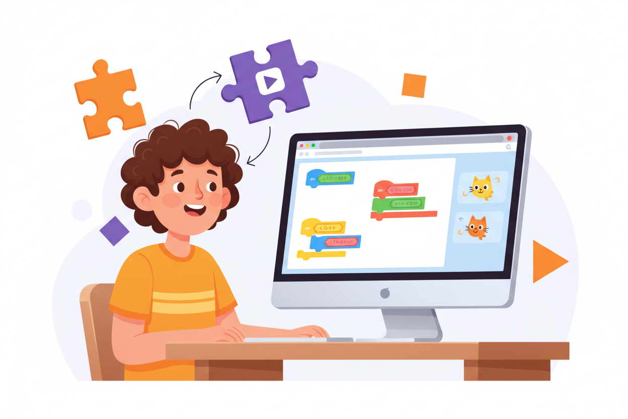 Cours de programmation Scratch pour enfants (6–10 ans)