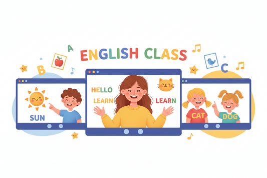 Cours d’anglais en ligne en petit groupe pour enfants (4–6 ans)